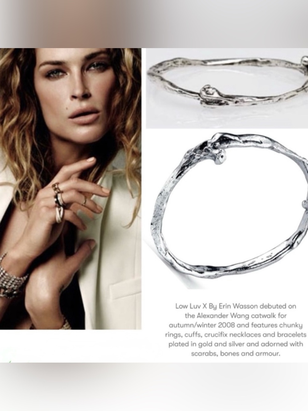 ✅ PRICE FIRM NEW LOW LUV x Erin Wasson Silver Bone Stack Bracelet